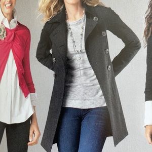 Cabi Ponte Trench Coat, #648, Size Small, NWT, Charcoal Gray
